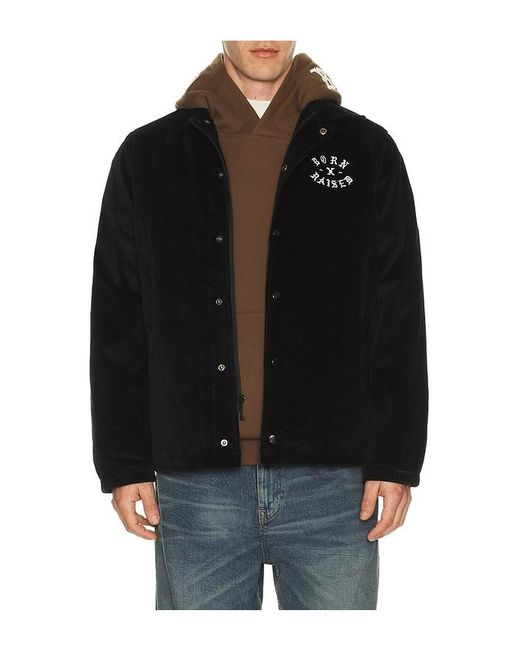 Born X Raised Zine Corduroy Coach Jacket in Black for Men | Lyst UK