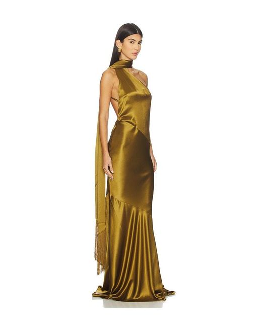 Vestido Kelsa En Color Verde Oliva Talla (También En M, S, Xl, Xs) retroféte de color Metallic