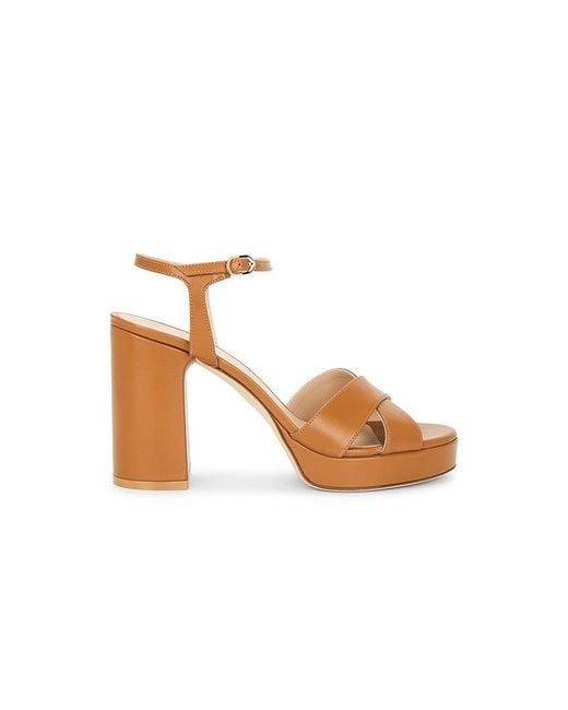 Stuart Weitzman White Dayna Platform Sandal
