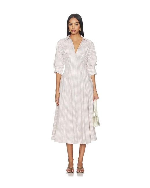 Jonathan Simkhai White Jazz Pintuck Midi Dress