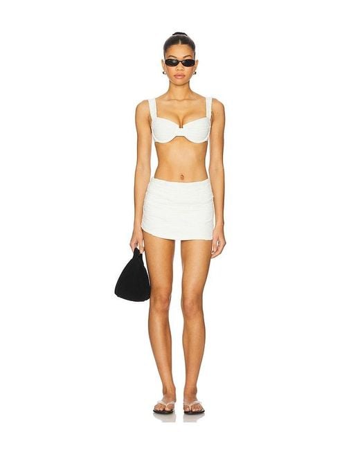 Devon Windsor White Pikka Micro Skirt