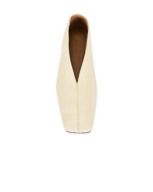 Mansur Gavriel White Square Soft V Flat