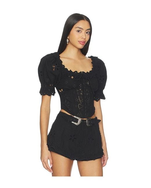 Yasmin Top en Black For Love & Lemons