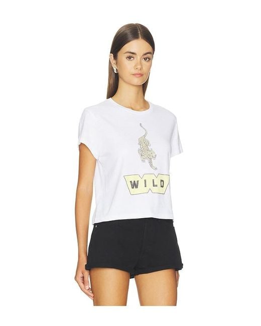 Re/done White 1950S Boxy Tee Wild