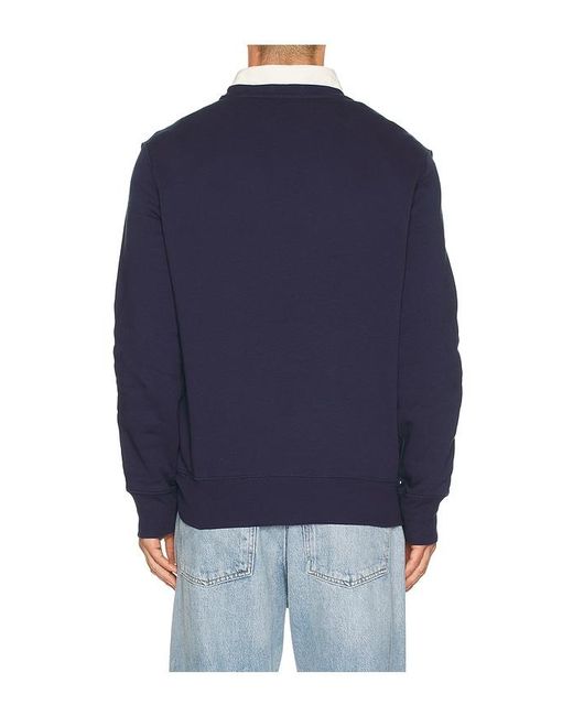 Polo Ralph Lauren Blue Long Sleeve Fleece Society Bear Crewneck Sweatshirt for men