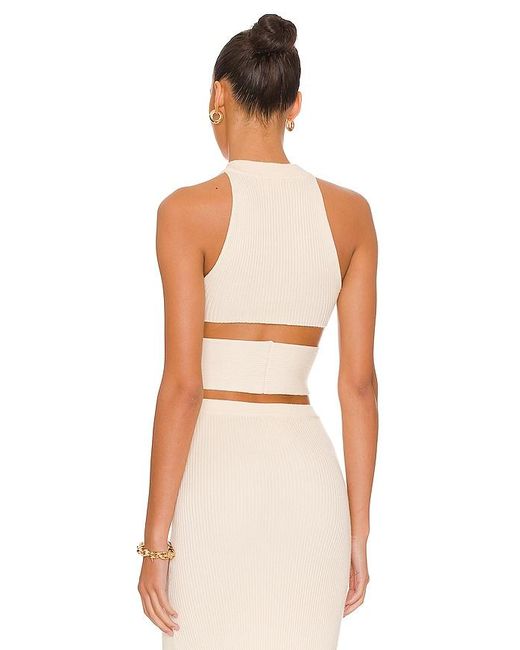 Camila Coelho White Macadamia Crossover Top