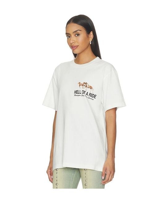 Los Sundays White The Hell Of A Ride Tee for men