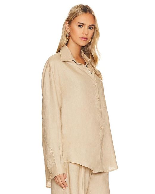 AEXAE Natural Linen Woven Shirt