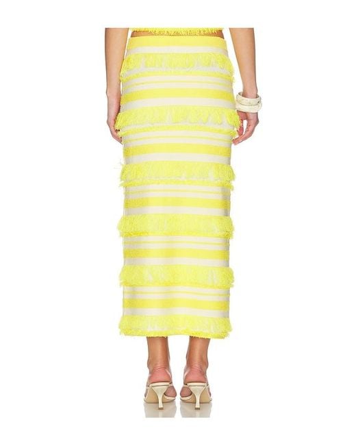 Jonathan Simkhai Yellow Lula Knit Midi Skirt