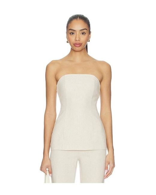 ALL THE WAYS Natural Kenna Strapless Top
