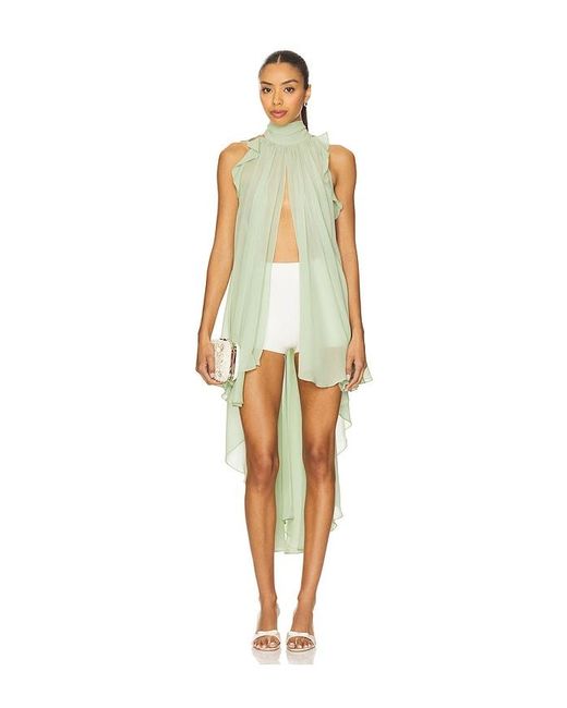 La Fuori Multicolor Gathered Halter Top