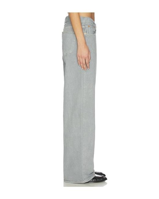 SLVRLAKE Denim Gray Lexi Low Rise Relaxed Wide Leg Jeans