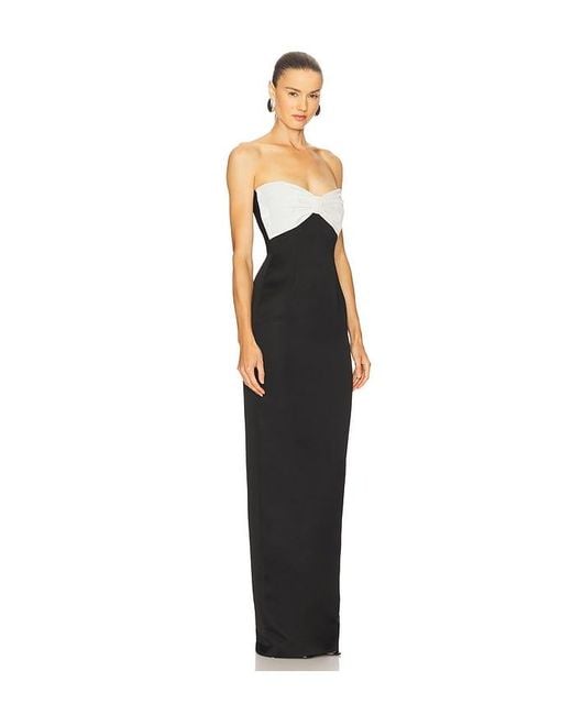 SAU LEE Black Jaclyn Gown