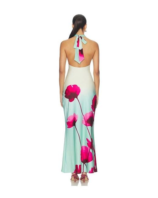 Especia White Moonflower Gio Long Dress