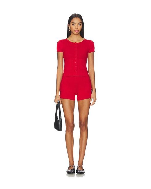 Peachy Den Red Marie Knit Short