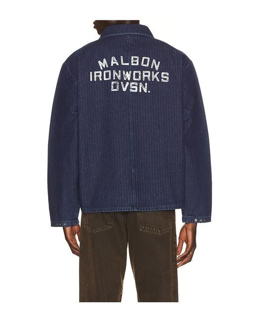 Malbon Blue Foreman Jacket for men
