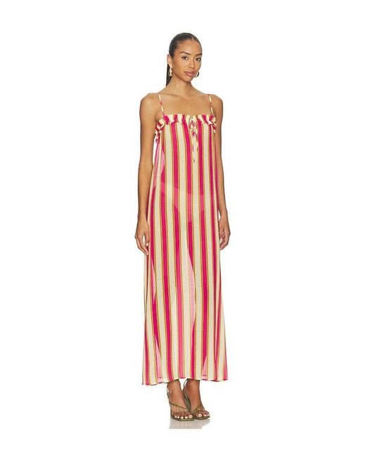 Solid & Striped White Kleid Ayden