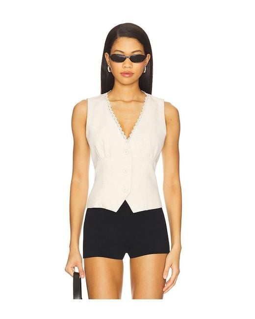 MORE TO COME White Tayler Top