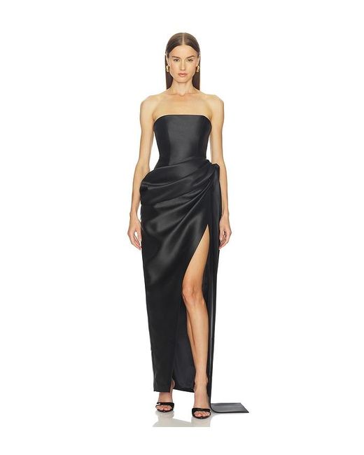 Michael Costello Black X Revolve Pommier Maxi Dress