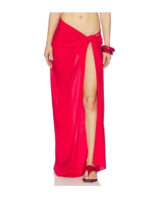 ÉTERNE Red Esme Maxi Sarong