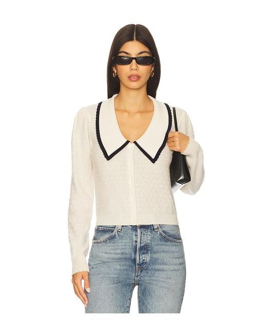 FRAME Blue Long Sleeve Cashmere Sailor Sweater