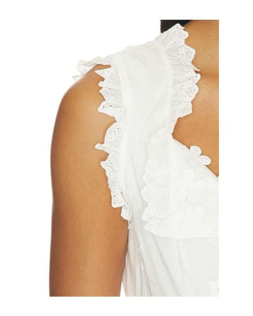With Jean White Lili Dress