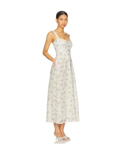 Bardot White Adaline Broderie Midi Dress