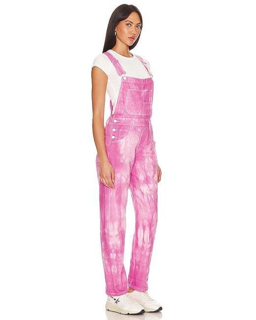 Free People Pink X We The Free Ziggy Denim Overall