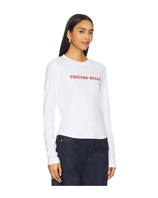 Terez White X Revolve Chicago Bulls Long Sleeve Baby Tee