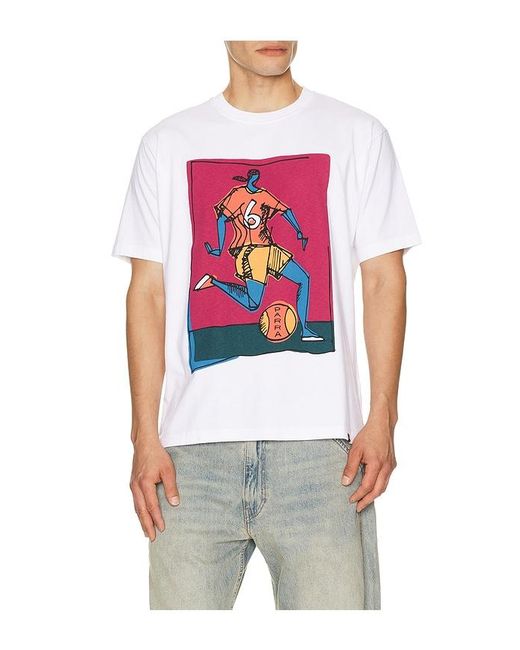 by Parra White Kicked Around T-Shirt for men