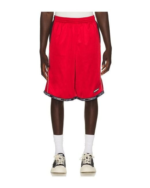 we11done Red Sporty Football Jersey Shorts for men