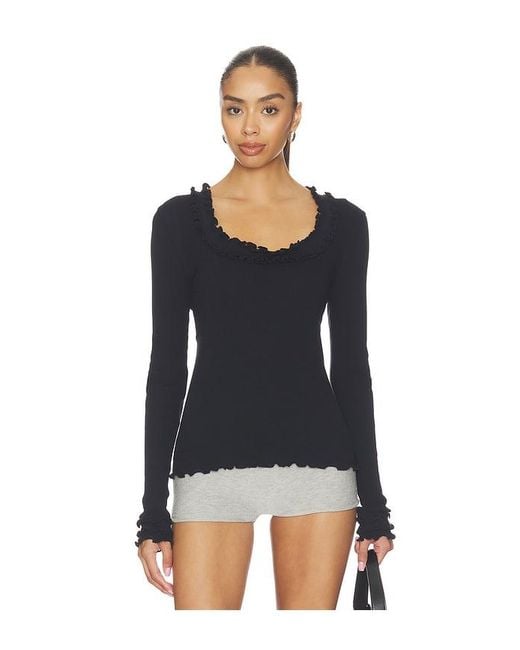 OperaSPORT Black Rosie Seamless Top