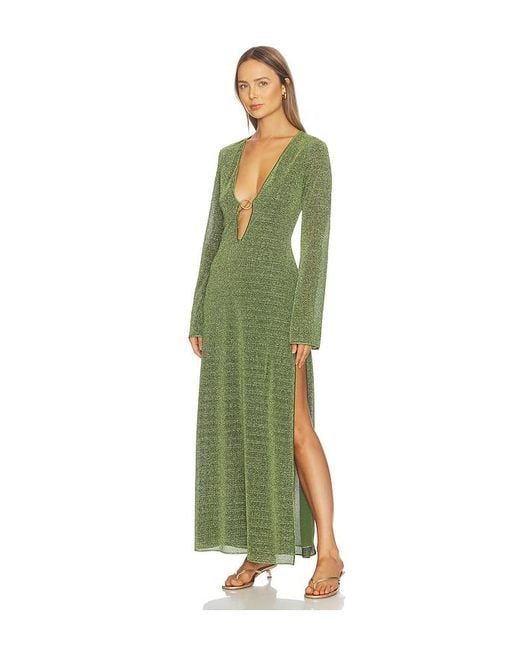 Oseree Green Lumiere O Long Kaftan