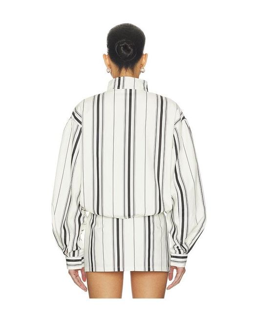 YELLOW THE LABEL White Stacy Cotton Boxy Jacket
