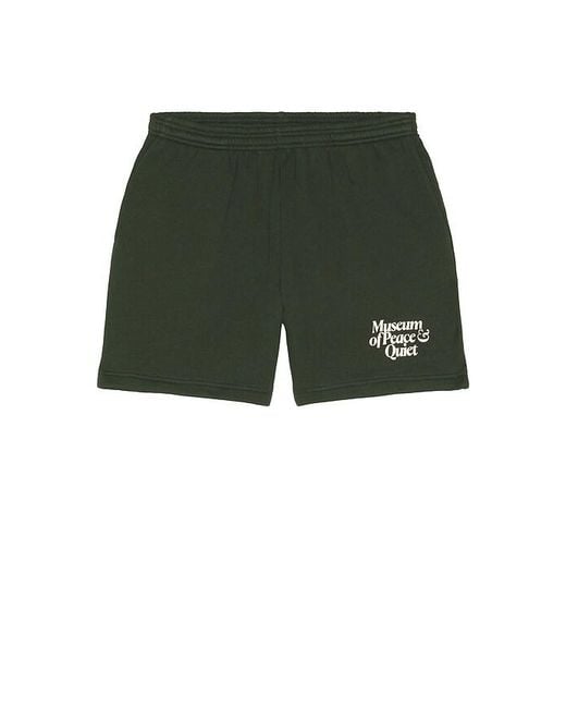 Museum of Peace & Quiet Green Mid Century Sweatshorts for men