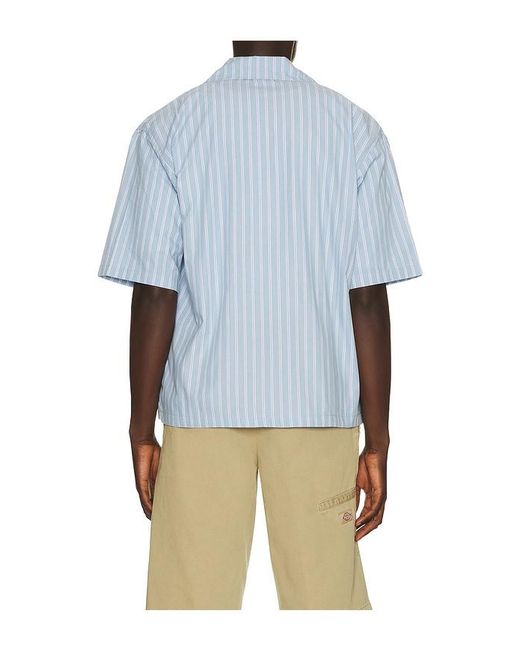 Dickies Blue Venedocia Stripe Shirt for men