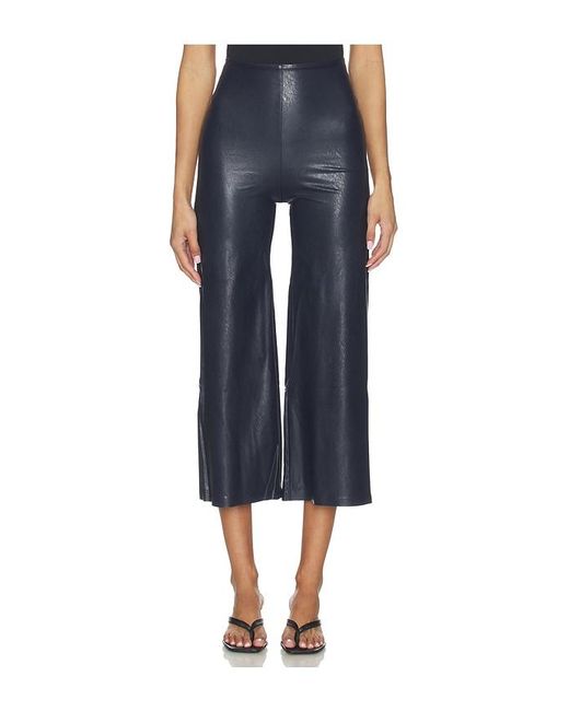 Commando Blue Faux Leather Cropped Pant