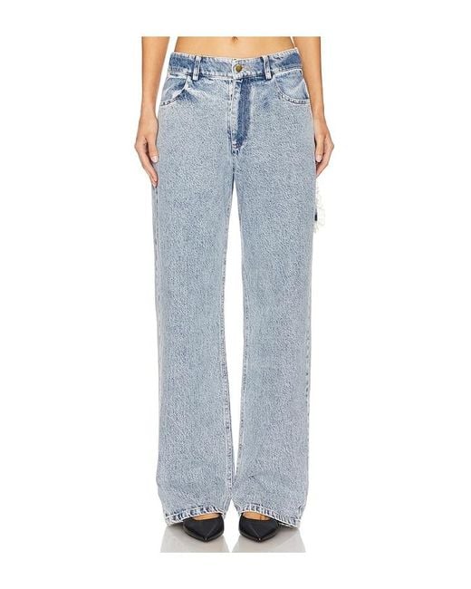 Tanner Fletcher Blue Sid Lace Loop Straight Leg Jeans