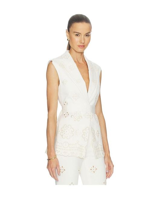 Veronica Beard White Townes Vest