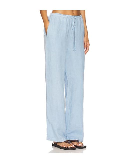 VIR VITA Blue Delphine Linen Pant