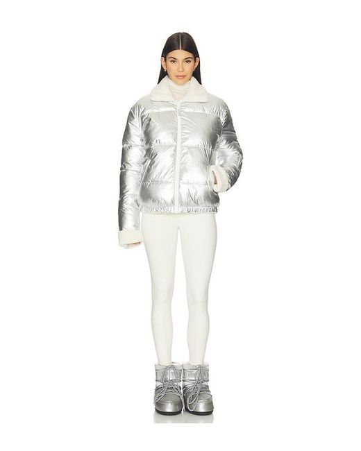 The Upside White Lotti Reversible Puffer Jacket