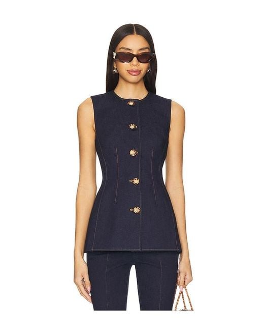Veronica Beard Blue Jessup Vest