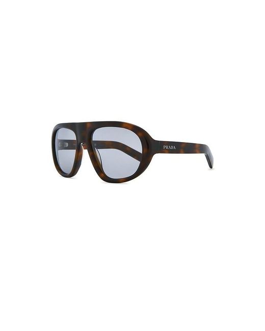 Prada Black Circular Sunglasses for men