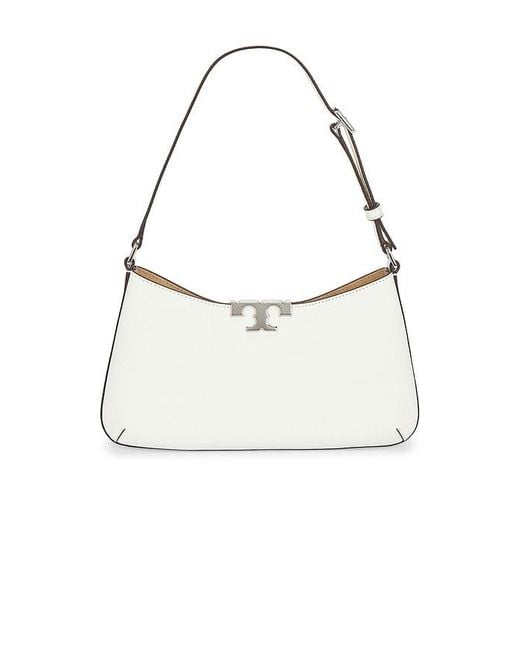 Tory Burch White Soft Slim Shoulder Bag