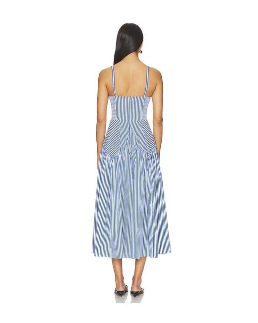 Amanda Uprichard Blue Spencer Midi Dress