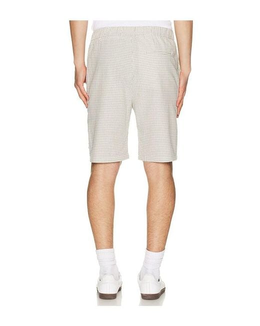 BOUND White Gingham Shorts for men