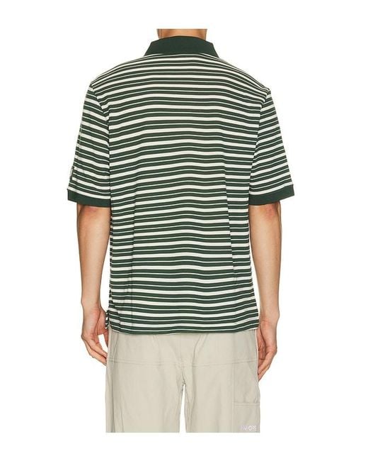 Manors Golf Green Goat Pique Stripe Polo for men