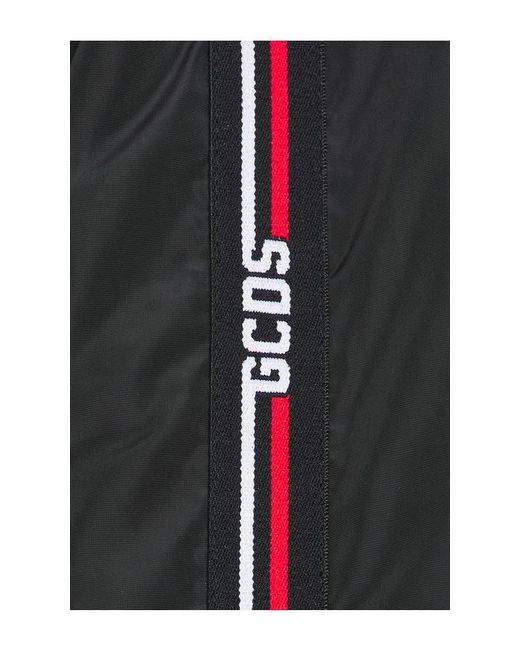 Gcds Black Logo Tape Nylon Bomber