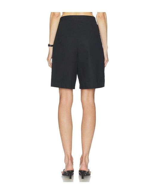 Lovers + Friends Black Linen Pamela Short