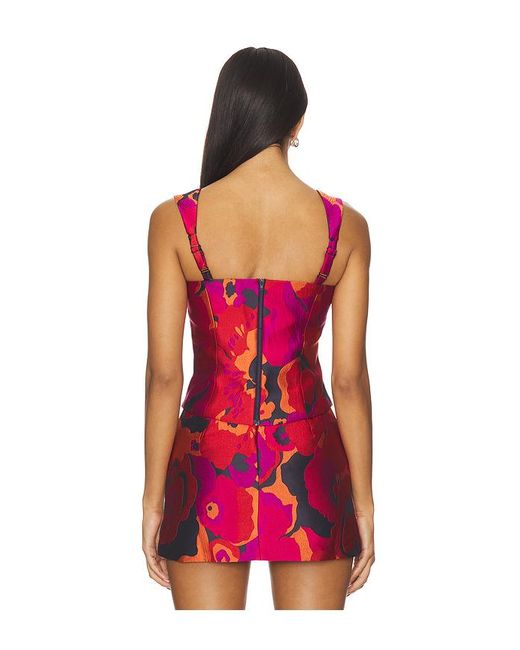 Amanda Uprichard Red Ceronne Top